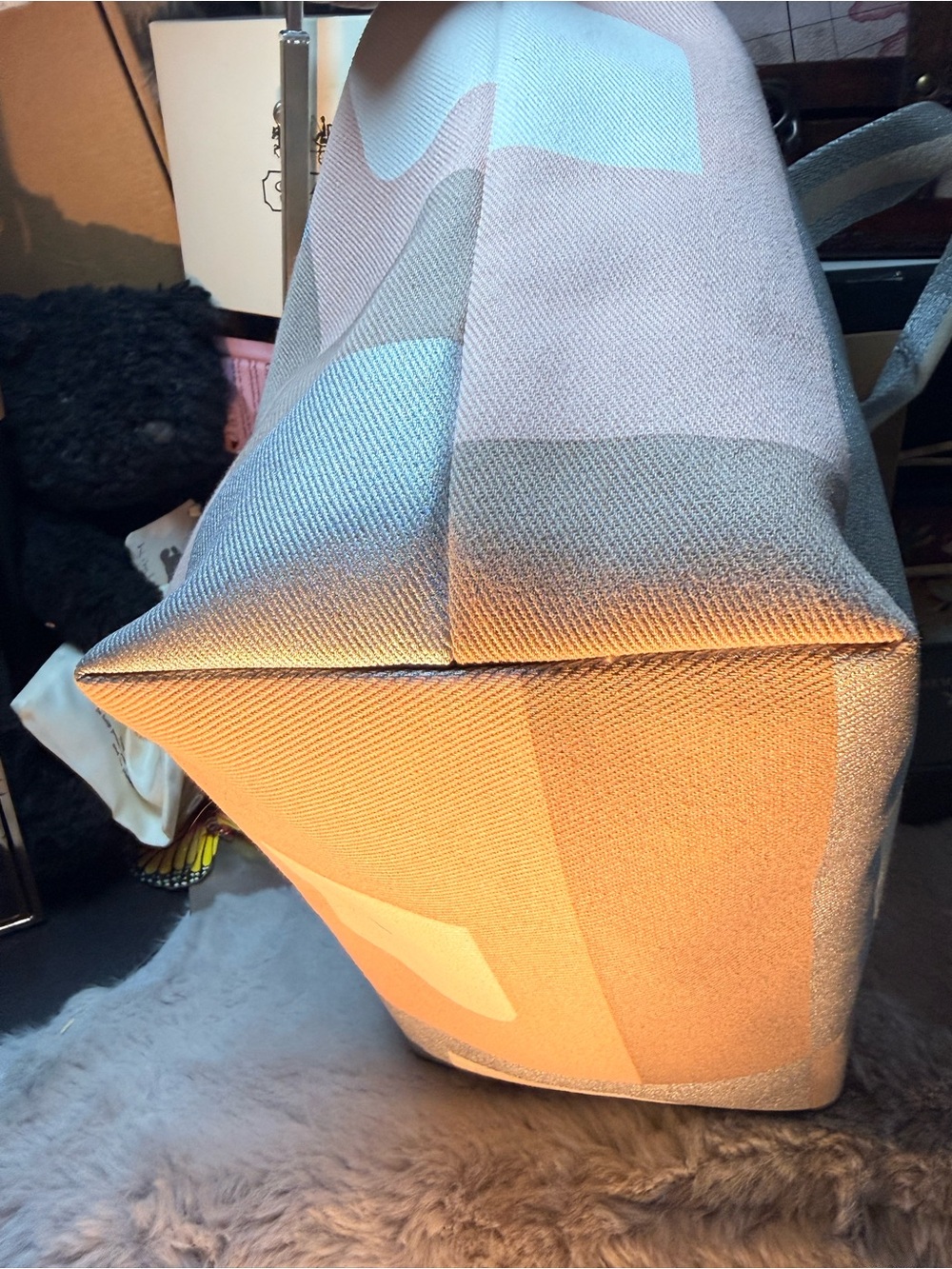 Bally Pink, Gray and White Logo Patchwork Tote - Picture 8 of 16